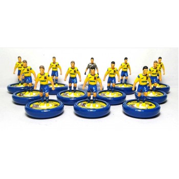 Subbuteo Andrew Table Soccer Alexandra Yellow kit on WSB Professional bases